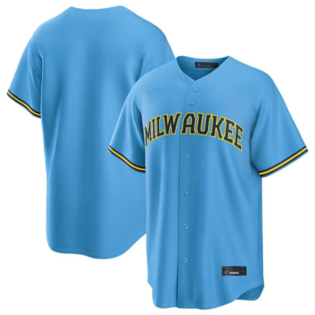 My Store M.Brewers ## Brewers Blank Player Light Blue Road Stadium Game Stitched Jerseys
