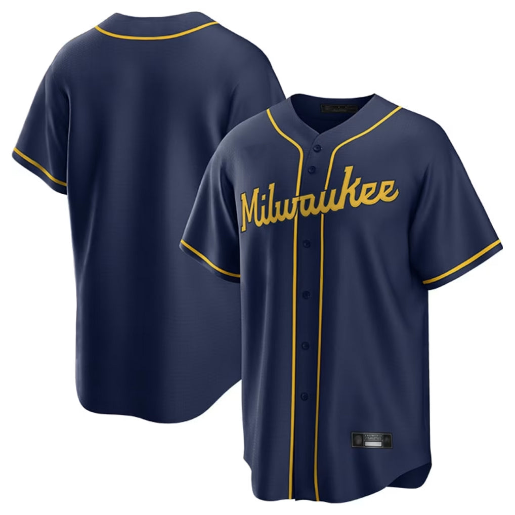 My Store M.Brewers ## Brewers Blank Player Navy Home Game Stitched Jerseys