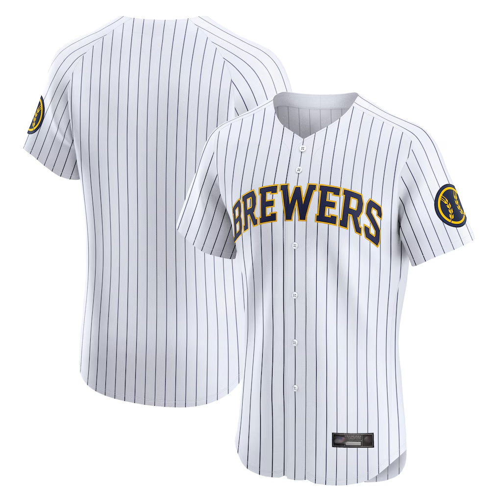My Store M.Brewers ## Brewers Blank Player White Stripes Home Limited Elite Stitched Jerseys