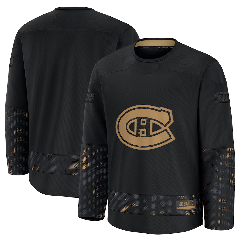 My Store M.Canadiens Black 2024 Military Appreciation Practice Jerseys