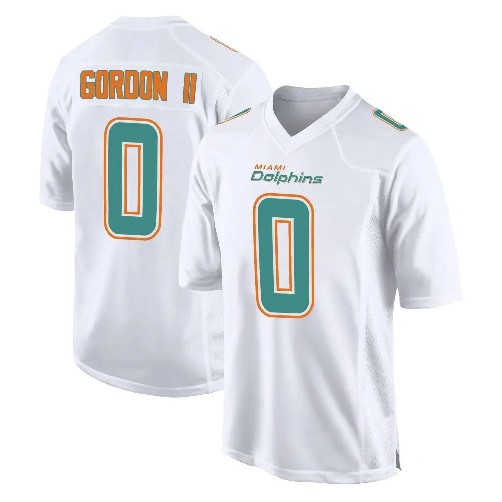 My Store M.Dolphins #0 Ollie Gordon II Player White Fashion Home Game Stitched Jerseys