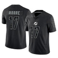 My Store M.Dolphins #17 Trey Moore Player Black Reflective Limited Game Stitched Jerseys