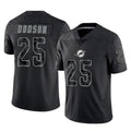 My Store M.Dolphins #25 Tyrel Dodson Player Black Reflective Limited Game Stitched Jerseys
