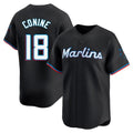 My Store M.Marlins #18 Griffin Conine Player Black  Home Limited Stitched Jerseys
