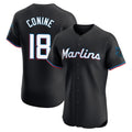 My Store M.Marlins #18 Griffin Conine Player Black Vapor Home Limited Elite Stitched Jerseys