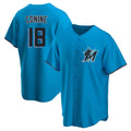 My Store M.Marlins #18 Griffin Conine Player Blue Home Game Stitched Jerseys