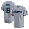 My Store M.Marlins #18 Griffin Conine Player Gray Home Limited Stitched Jerseys