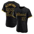 My Store M.Marlins #22 Sandy Alcantara Player Black Snake Skin City Home Limited Elite Stitched Jerseys