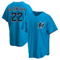 My Store M.Marlins #22 Sandy Alcantara Player Blue Home Game Stitched Jerseys