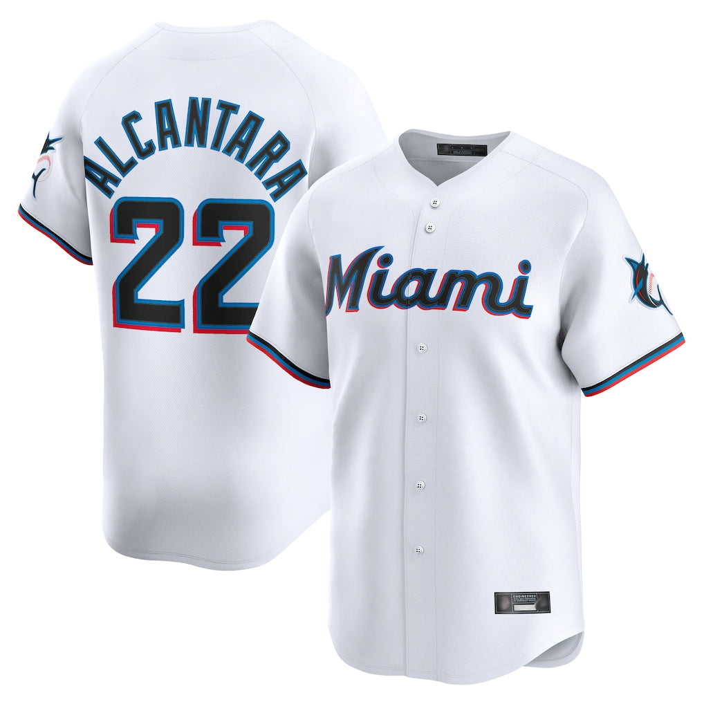 My Store M.Marlins #22 Sandy Alcantara Player White  Home Limited Stitched Jerseys