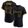 My Store M.Marlins #26 Janson Junk Player Black Snake Skin City Home Limited Elite Stitched Jerseys