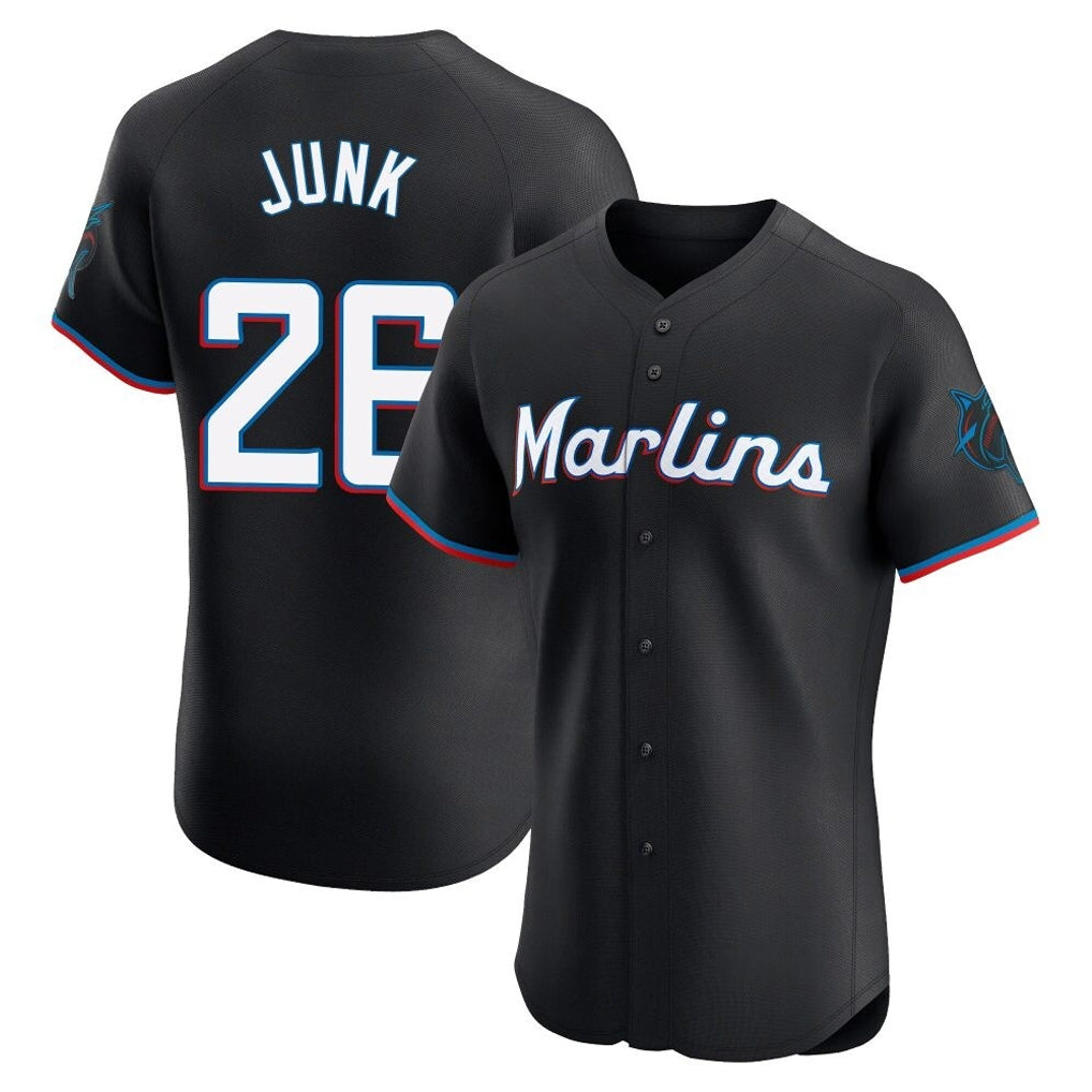 My Store M.Marlins #26 Janson Junk Player Black Vapor Home Limited Elite Stitched Jerseys