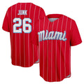 My Store M.Marlins #26 Janson Junk Player Red City Connect Home Game Stitched Jerseys