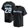 My Store M.Marlins #28 Kyle Stowers Player Black  Home Limited Stitched Jerseys