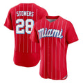 My Store M.Marlins #28 Kyle Stowers Player Red City Connect Home Limited Elite Stitched Jerseys