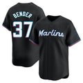 My Store M.Marlins #37 Anthony Bender Player Black  Home Limited Stitched Jerseys