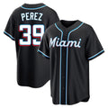 My Store M.Marlins #39 Eury Perez Player Black Fashion Out Home Game Stitched Jerseys