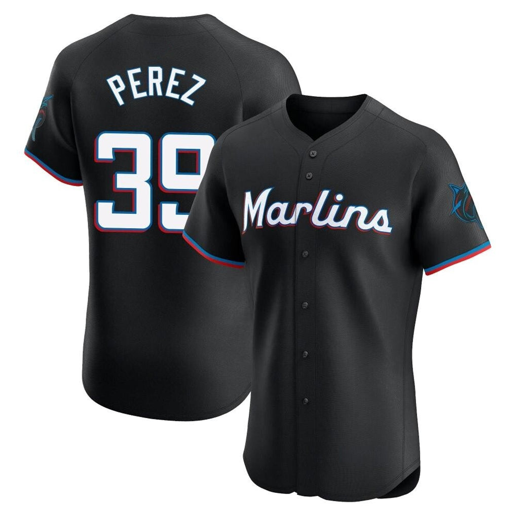 My Store M.Marlins #39 Eury Perez Player Black Vapor Home Limited Elite Stitched Jerseys