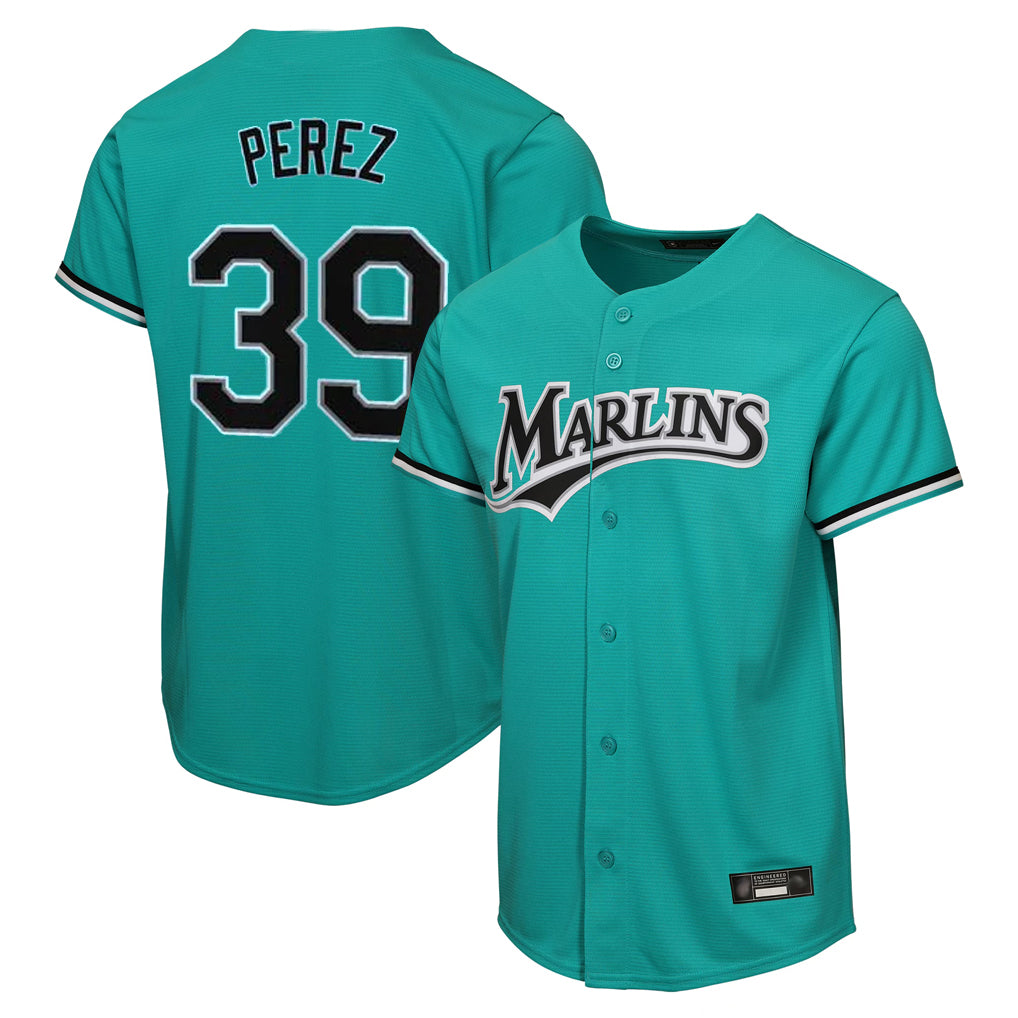 My Store M.Marlins #39 Eury Perez Player Teal Home Game Stitched Jerseys