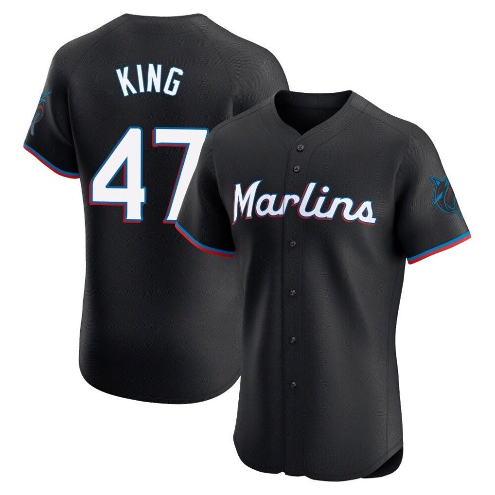 My Store M.Marlins #47 John King Player Black Vapor Home Limited Elite Stitched Jerseys