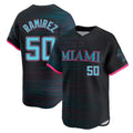 My Store M.Marlins #50 Agustin Ramirez Player Black City Connect Home Limited Stitched Jerseys
