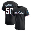 My Store M.Marlins #50 Agustin Ramirez Player Black Vapor Home Limited Elite Stitched Jerseys