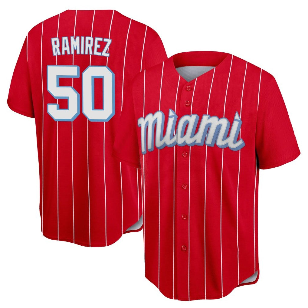 My Store M.Marlins #50 Agustin Ramirez Player Red City Connect Home Game Stitched Jerseys