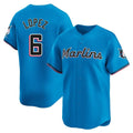 My Store M.Marlins #6 Otto Lopez Player Blue Home Limited Stitched Jerseys