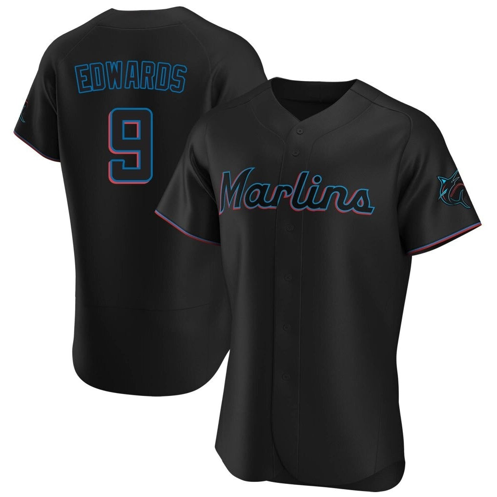 My Store M.Marlins #9 Xavier Edwards Player Black Home Limited Elite Stitched Jerseys