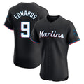 My Store M.Marlins #9 Xavier Edwards Player Black Vapor Home Limited Elite Stitched Jerseys