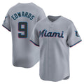 My Store M.Marlins #9 Xavier Edwards Player Gray Home Limited Stitched Jerseys