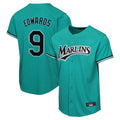My Store M.Marlins #9 Xavier Edwards Player Teal Home Game Stitched Jerseys
