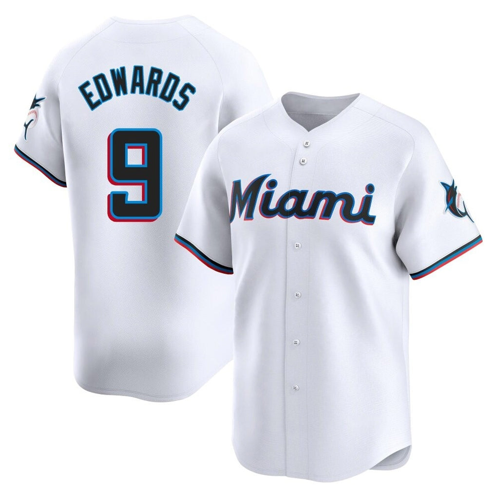 My Store M.Marlins #9 Xavier Edwards Player White  Home Limited Stitched Jerseys