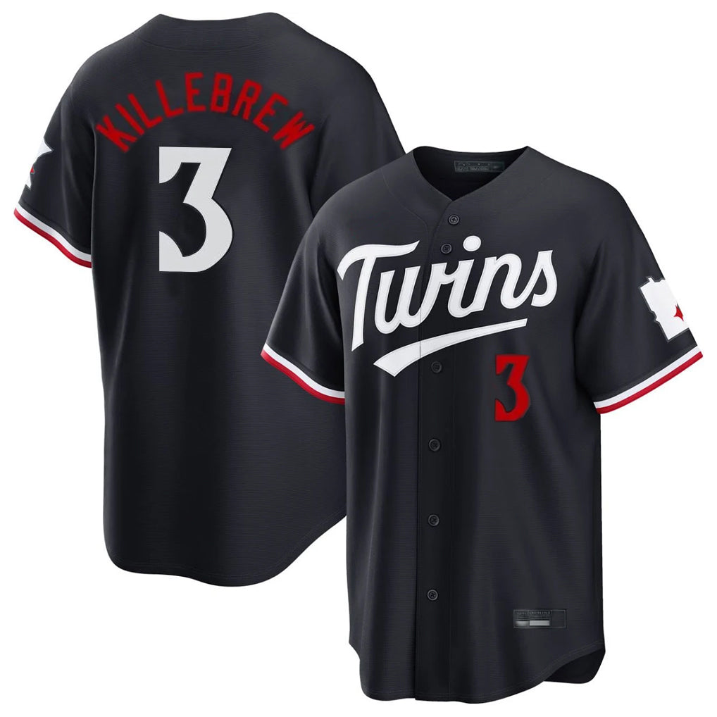 My Store M.Twins #3 Harmon Killebrew Player Navy Home Game Stitched Jerseys