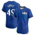 My Store M.Twins #49 Pablo Lopez Player Royal City Connect Limited Elite Home Stitched Jerseys