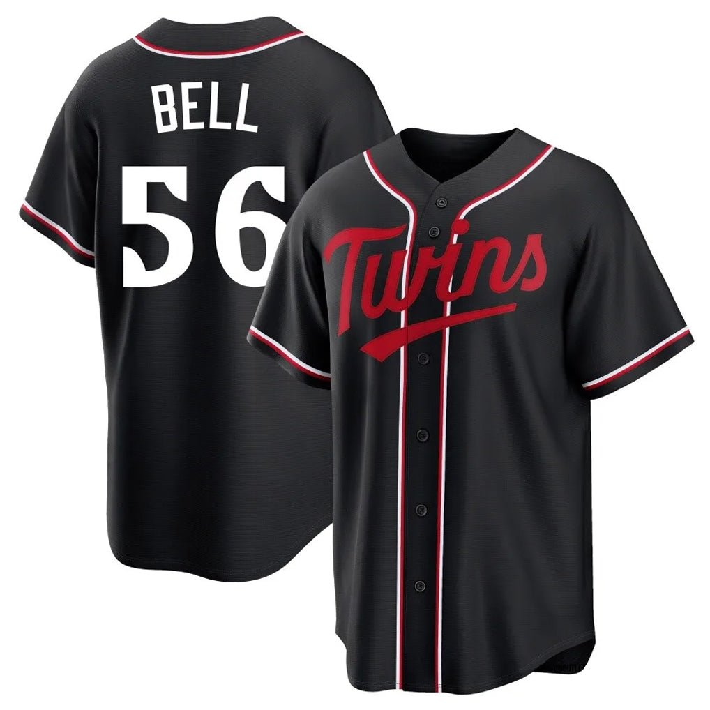My Store M.Twins #56 Josh Bell Player Black Fashion Out Home Limited Stitched Jerseys