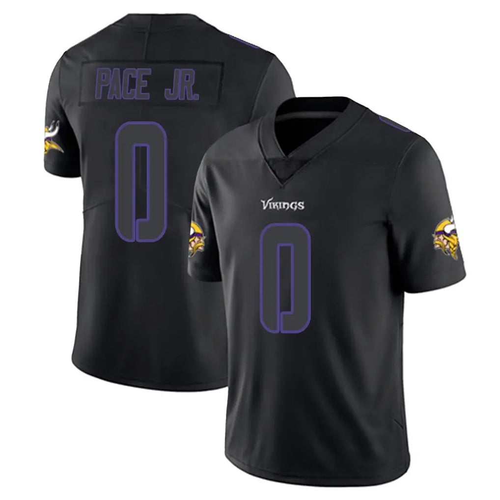 My Store M.Vikings #0 Ivan Pace Jr. Player Black Impact LImited Home Game Stitched Jerseys