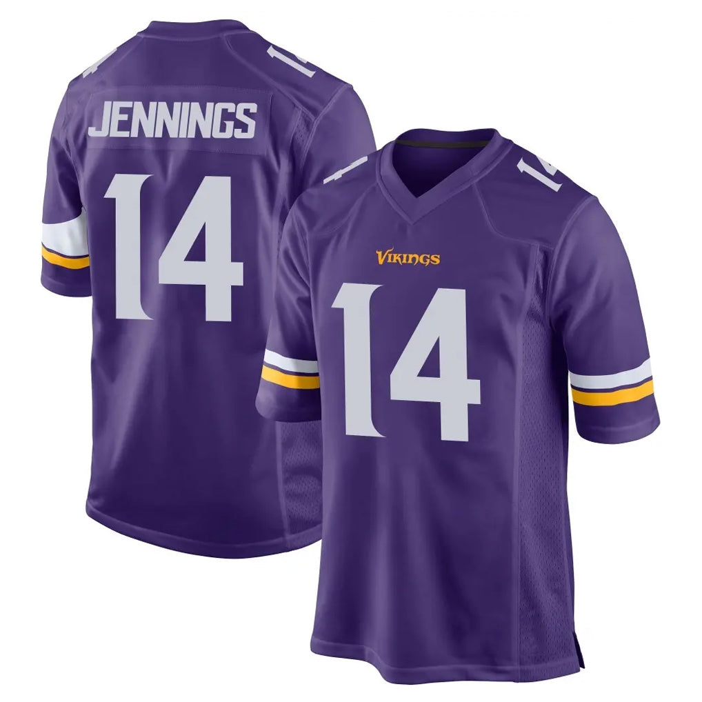 My Store M.Vikings #14 Jauan Jennings Player Purple Home Game Stitched Jerseys