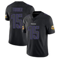 My Store M.Vikings #15 Dallas Turner Player Black Impact LImited Home Game Stitched Jerseys