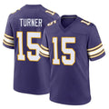 My Store M.Vikings #15 Dallas Turner Player Purple Classic Home Game Stitched Jerseys