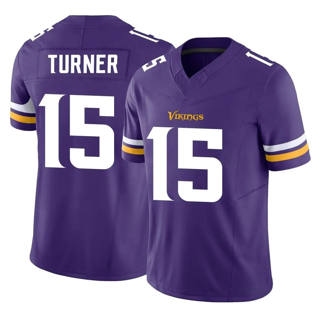 My Store M.Vikings #15 Dallas Turner Player Purple Limited Vapor F.U.S.E. Home Game Stitched Jerseys