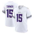 My Store M.Vikings #15 Dallas Turner Player White Alternate Home Game Stitched Jerseys