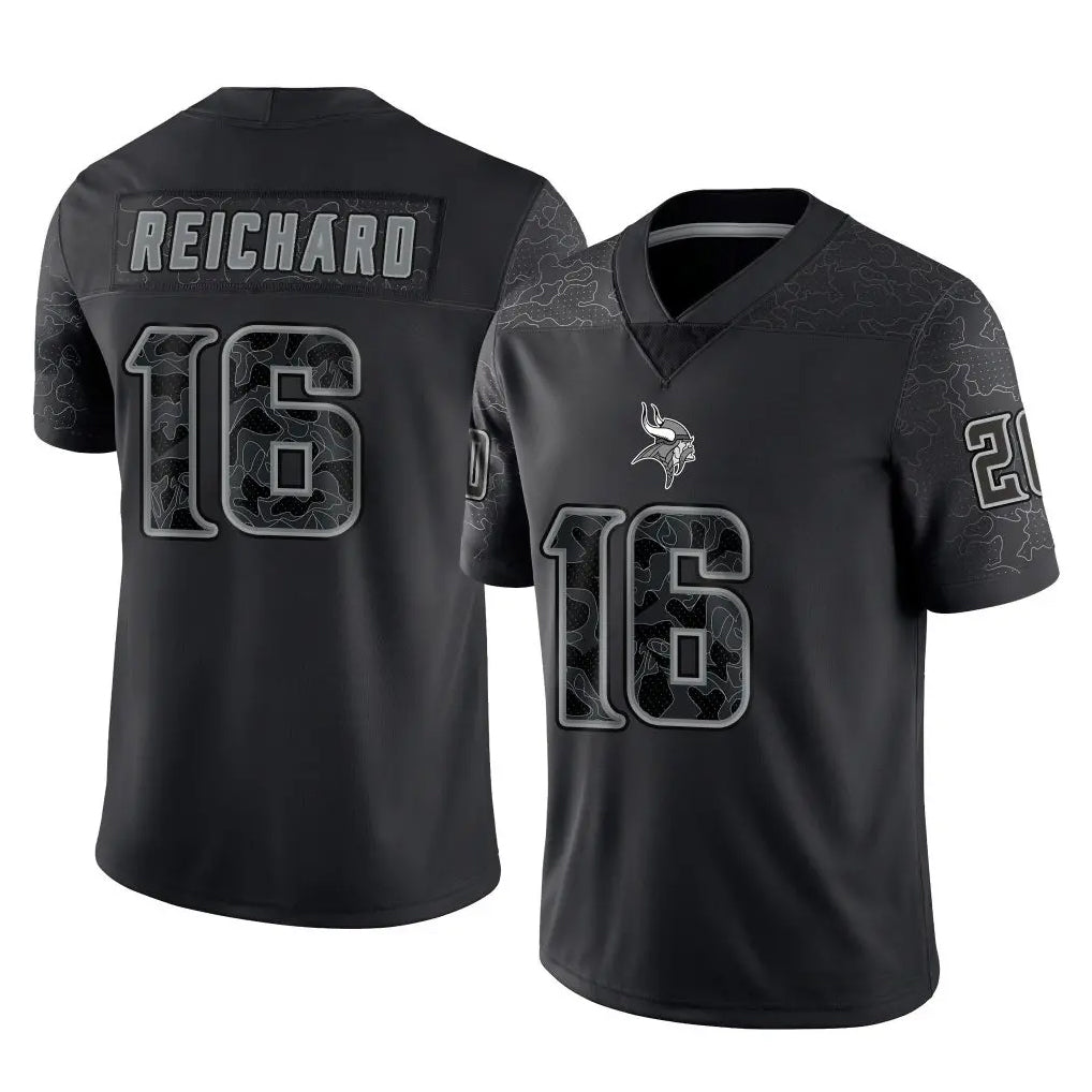 My Store M.Vikings #16 Will Reichard Player Black Reflective LImited Home Game Stitched Jerseys