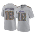 My Store M.Vikings #18 Justin Jefferson Player Gray Atmosphere Fashion Home Game Stitched Jerseys