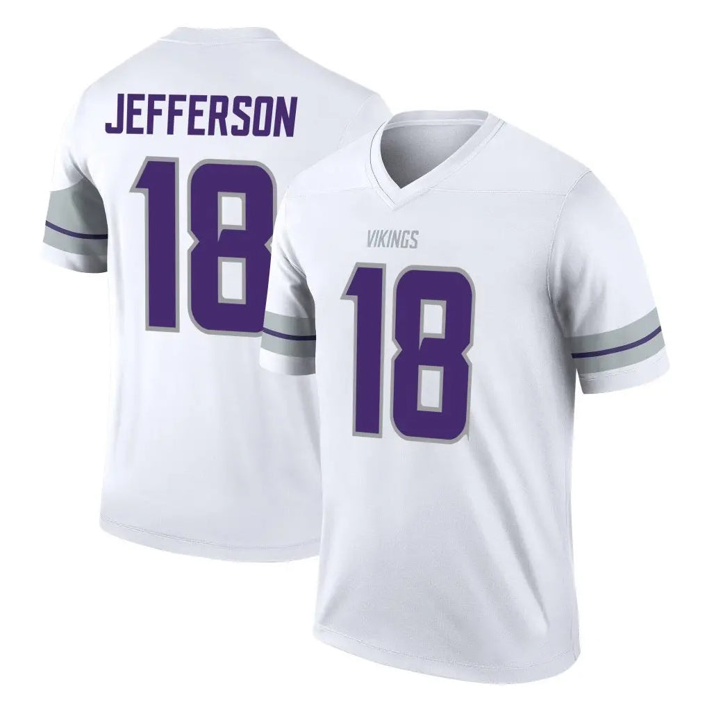 My Store M.Vikings #18 Justin Jefferson Player White Alternate Legend Home Game Stitched Jerseys