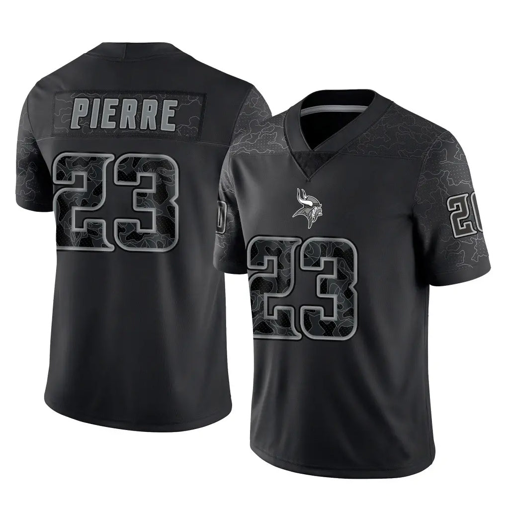 My Store M.Vikings #23 James Pierre Player Black Reflective LImited Home Game Stitched Jerseys