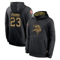 My Store M.Vikings #23 James Pierre Player Black Salute to Service Hoodies Limited Game Stitched Jerseys
