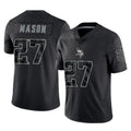 My Store M.Vikings #27 Jordan Mason Player Black Reflective LImited Home Game Stitched Jerseys