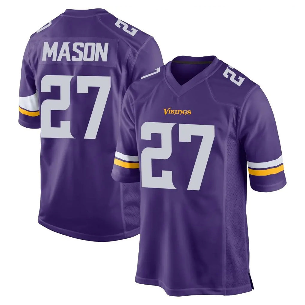 My Store M.Vikings #27 Jordan Mason Player Purple Home Game Stitched Jerseys