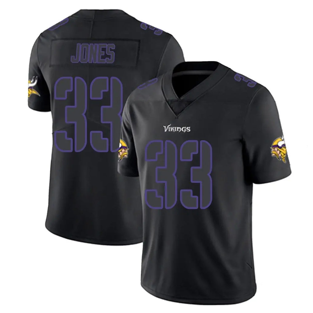 My Store M.Vikings #33 Aaron Jones Sr. Player Black Impact LImited Home Game Stitched Jerseys
